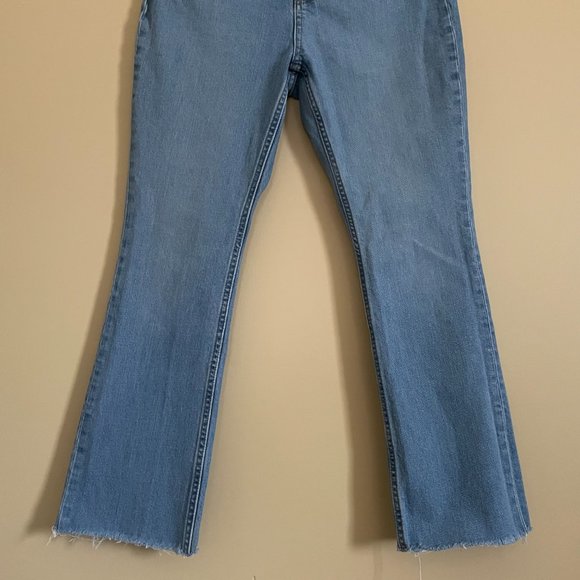 Everlane 90's Style Raw Hem Kick Crop Jeans Size 28 Regular - Picture 5 of 9